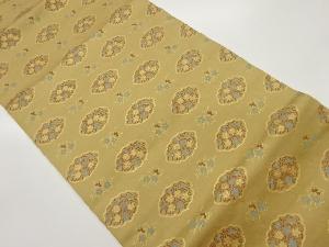 花唐草模様織出し開き名古屋帯（額縁仕立て）